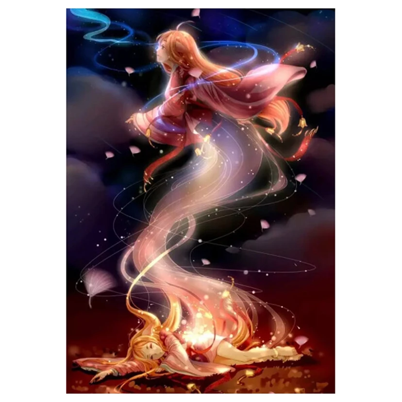 

New Arrivals 5D DIY Full Round Diamond Painting Cartoon Girl 3D Embroidery Cross Stitch Rhinestone Mosaic Home Decor Art Y1258