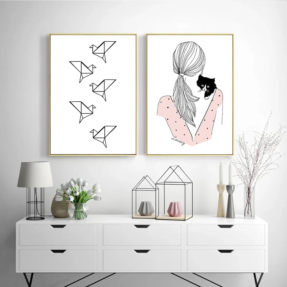 Оригами для маленьких девочек настенные художественные картины тысячи бумажных