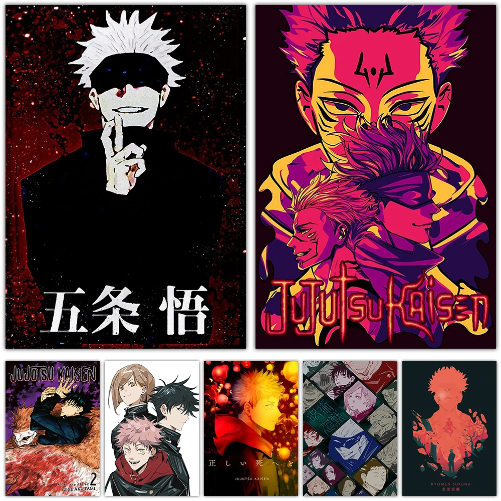 

Canvas Print Wall Art Anime Jujutsu Kaisen Posters Painting Living Room Bar Cafe Anime Activity Decoration Pictures Home Decor