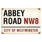 Винтажные металлические знаки Abbey Road Street Signs