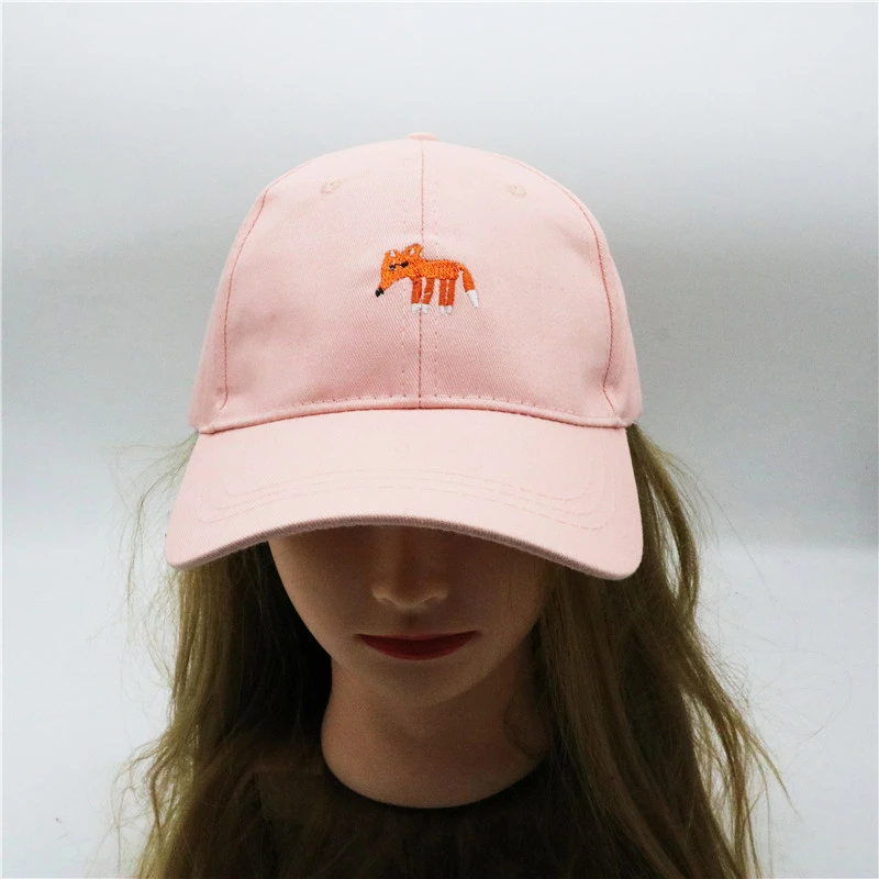 Бейсболка с вышивкой лисы BQ026 для мужчин и женщин хлопок дышащая регулируемая