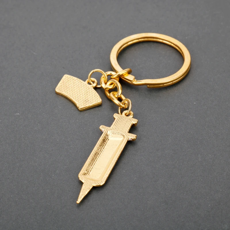 Брелок для ключей в виде шприца-стетоскопа | Украшения и аксессуары