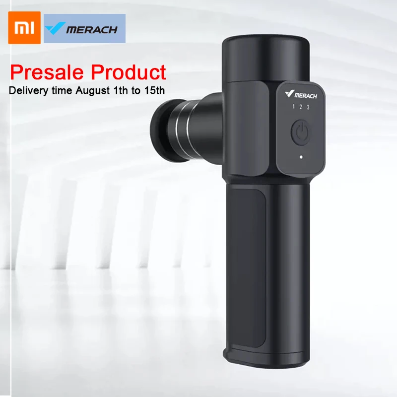 

Карманный пистолет Xiaomi Merach Nano, портативный мини-массажер для расслабления мышц, 4 массажные головки, 3 цвета, для путешествий, расслабления т...
