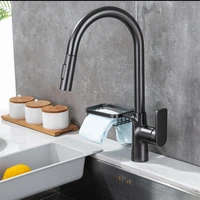 single handle high arc pull out sprayer kitchen faucet lead free stainless steel kitchen sink faucet 360 swivel modern brushed n
