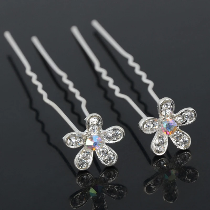 

20 Pcs Women U-shaped Pin Metal Barrette Clip Hairpins Simulated Pearl Bridal Tiara Hair Accessories Wedding Hairstyle