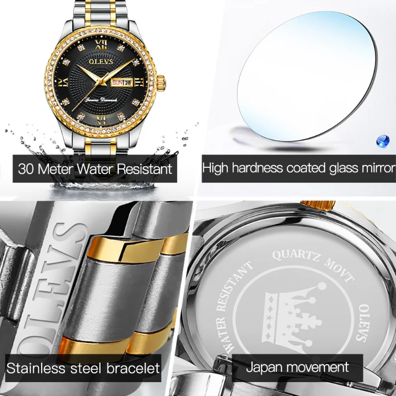 

Diamond Watch for Men 2020 Fashion Mens Watches Stainless Steel Luxury Sports Chronograph Quartz Wristwatch Relogio Masculino