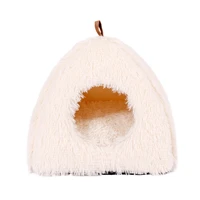 winter warm cat bed house soft long plush pet dog bed enclosed cat cave basket for small dogs cozy pet tent cushion cat mat sofa