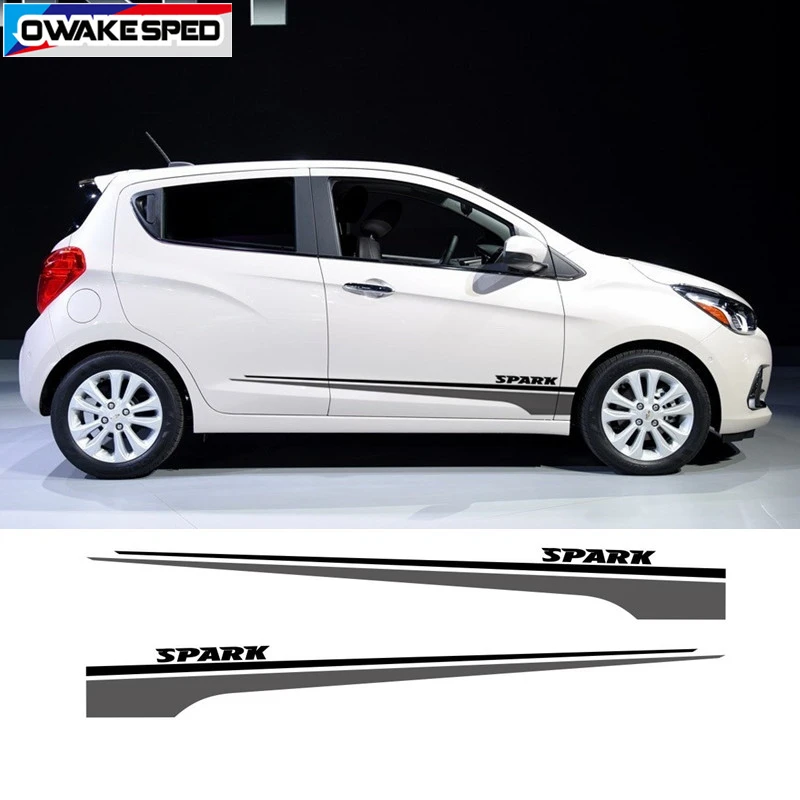 Спортивные гоночные полосы для Chevrolet Spark декоративные наклейки на боковую дверь
