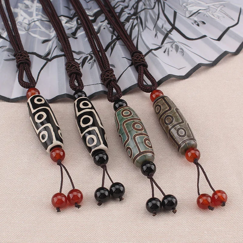 8 глаз S1.6 * 4. 2 см 5 цветов Evae peace Nature stons Dzi Beads этническое винтажное ожерелье с Буддой