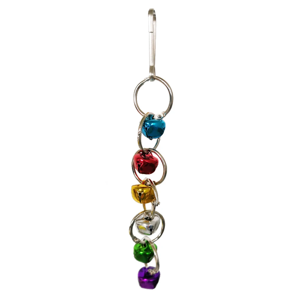 7Pcs/set Bird Training Pet Chew Bite Swing Hanging Ball Wooden Cage Interior Hammock Standing Colorful Parrot Toy Bell | Дом и сад