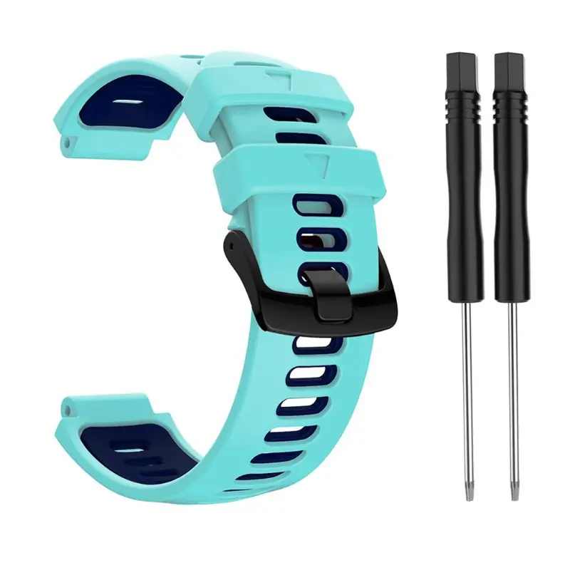 Открытый Браслет замена стальная пряжка силиконовый ремешок для Garmin Forerunner