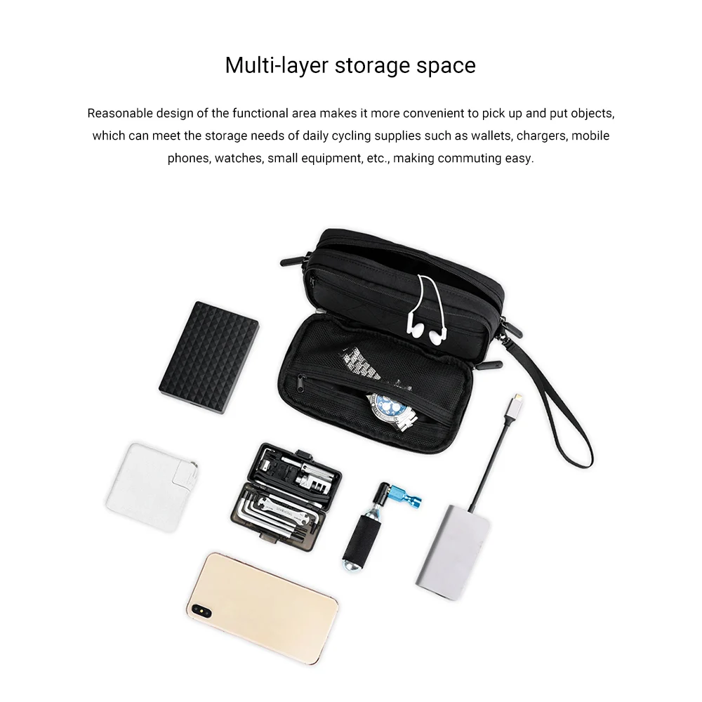 

Bike Handlebar Bag Waterproof Front Bag Shoulder Bag Bicycle Storage Bag for Sport Bicycle Cycling Accessories