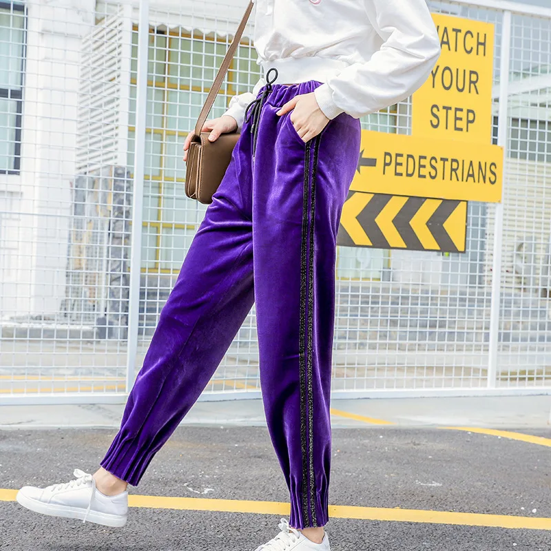 

2021 Autumn And Winter New Velvet Harem Pants Autumn Fashion All-Match Pants Students Casual Slimming Thin Feet Carrot Pants