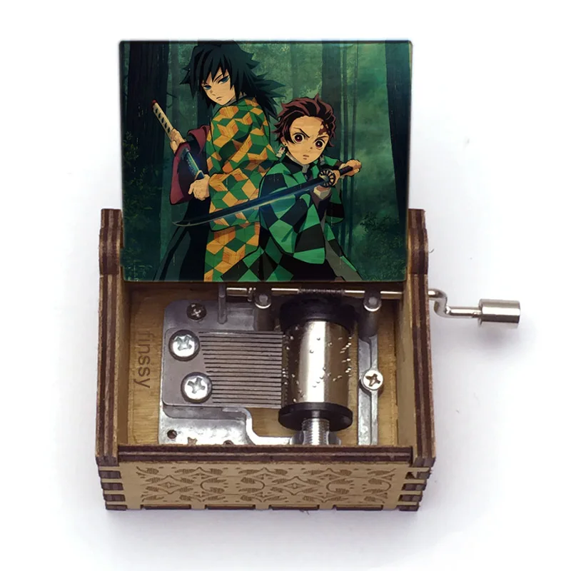 Деревянная музыкальная шкатулка с принтом Демон-убийца деревянные музыкальные