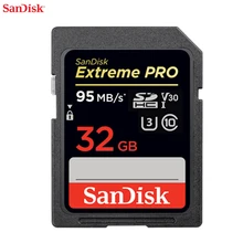 OriginalSanDisk Memory Card Extreme Pro SDHC/SDXC SD Card 95MB/s up to 170M/S 128GB Class10 C10 U3 V30 UHS-I 4K For Camera SDXXG