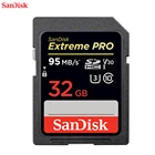 Карта памяти OriginalSanDisk Extreme Pro SDHCSDXC SD Card 95 МБс. до 170 мс 128 ГБ Class10 C10 U3 V30 UHS-I 4K для камеры SDXXG