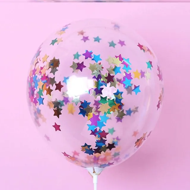 Colorful star 10 шт. 12 дюймов воздушные шары на день рождения розовое золото воздушный шар "Конфетти" День рождения прозрачные воздушные шары украшения Globos подставка для воздушных шаров держатель - Цвет: Colorful star