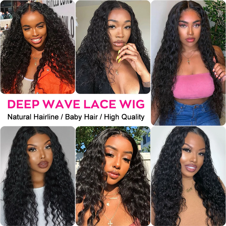 

26Inch Long Synthetic Black Kinky Curly Lace Front Wig for Women With Babyhair Preplucked Middle Part Daily Cosplay 180%Density