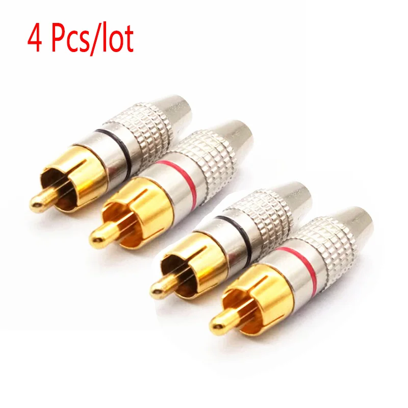 

RCA Male Connector Non Solder Plug Adapter for Audio Cable Plug Video CCTV Camera Solder-Free RCA Plug