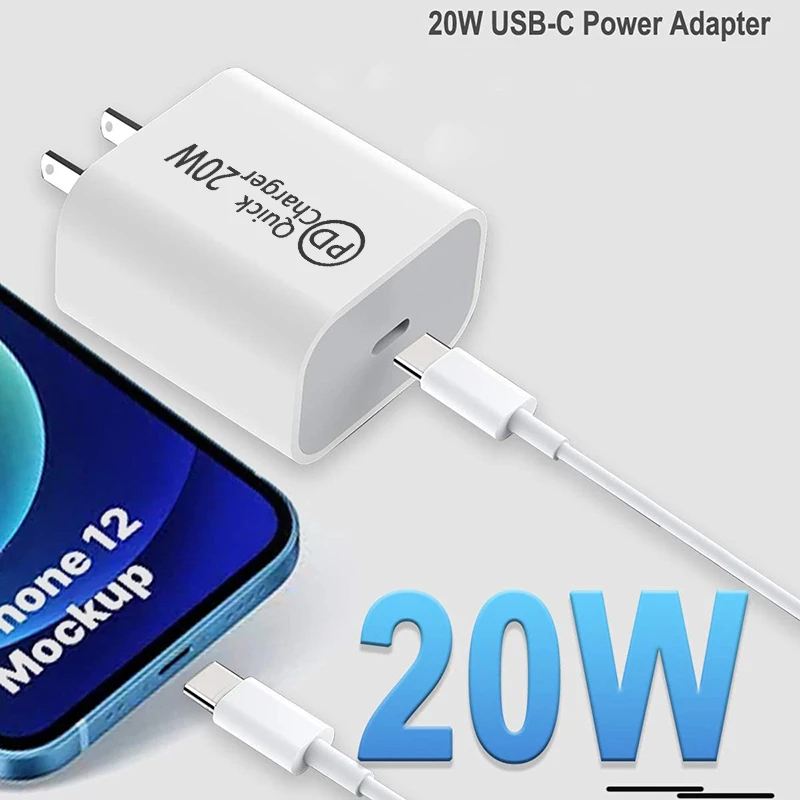 Зарядное устройство PD для iPhone 12 Max Pro 11 XS X 8 Plus iPad Air 4 2020 Mini 20 Вт | Мобильные телефоны