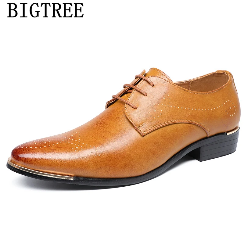 Туфли-оксфорды мужские кожаные элегантная обувь модные | Обувь