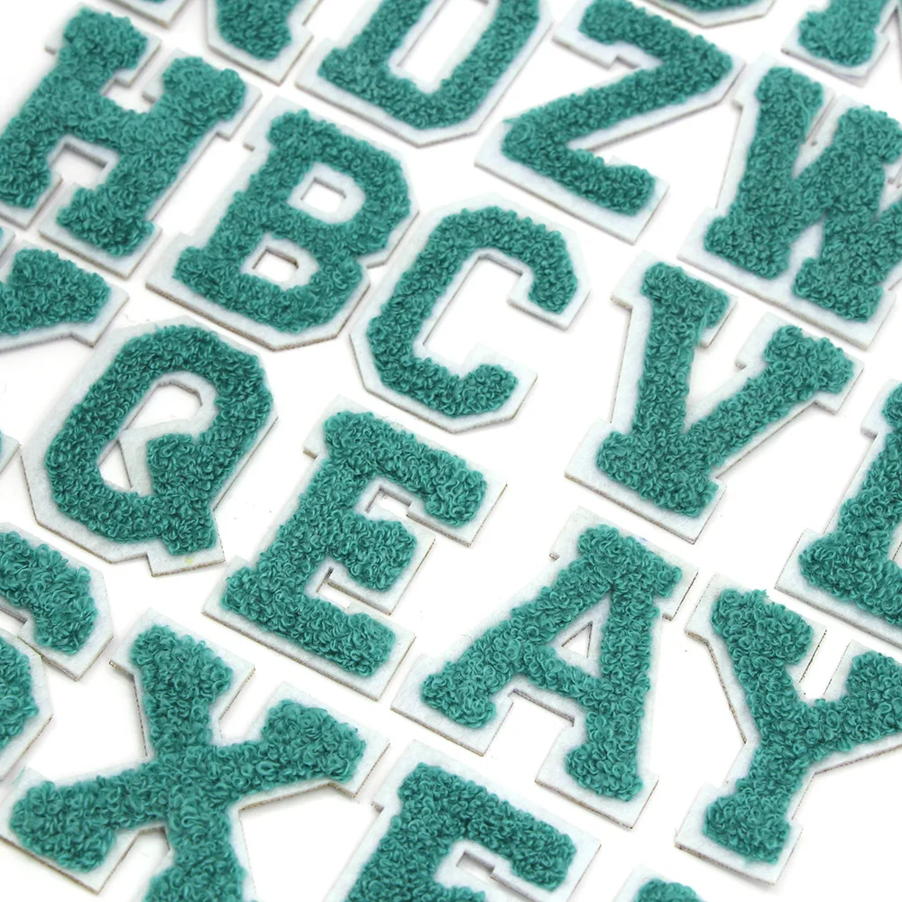 1 шт. зеленые английские буквы патчи для одежды вышивка утюгом нашивки алфавит