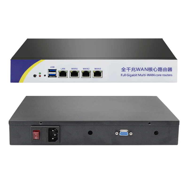 Мини-ПК Intel Celeron J1900 межсетевой маршрутизатор 4 LAN Nic Gigabit Ethernet RJ45 VGA 2xUSB поддержка