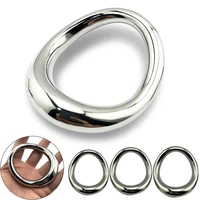 stainless steel heavy duty male chastity metal ball penis bondage cock ring scrotum stretcher delay ejaculation sex toys for men