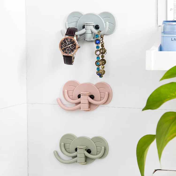 

Бытовая техника для хранения и коллекционирования, крючок для ключей, декоративный крючок, креативный милый настенный крючок в виде слона