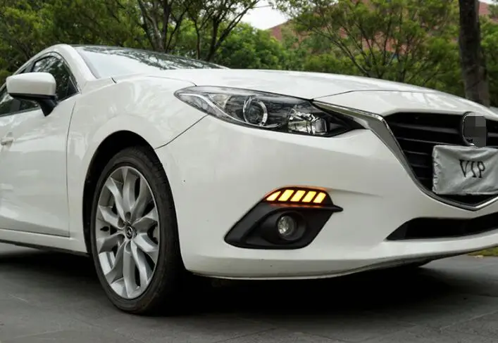 Светодиодные дневные ходовые огни для Mazda 3 Axela 2 шт. 2014 2015 2016 функция плавного