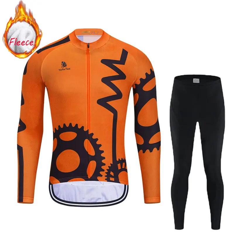 Новая профессиональная команда Зимняя Теплая Флисовая одежда для велоспорта