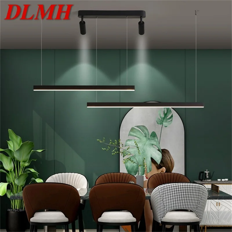 

DLMH Creative Pendant Light Contemporary Line Lamp With Spotlight LED Fixtures For Home Dining Room