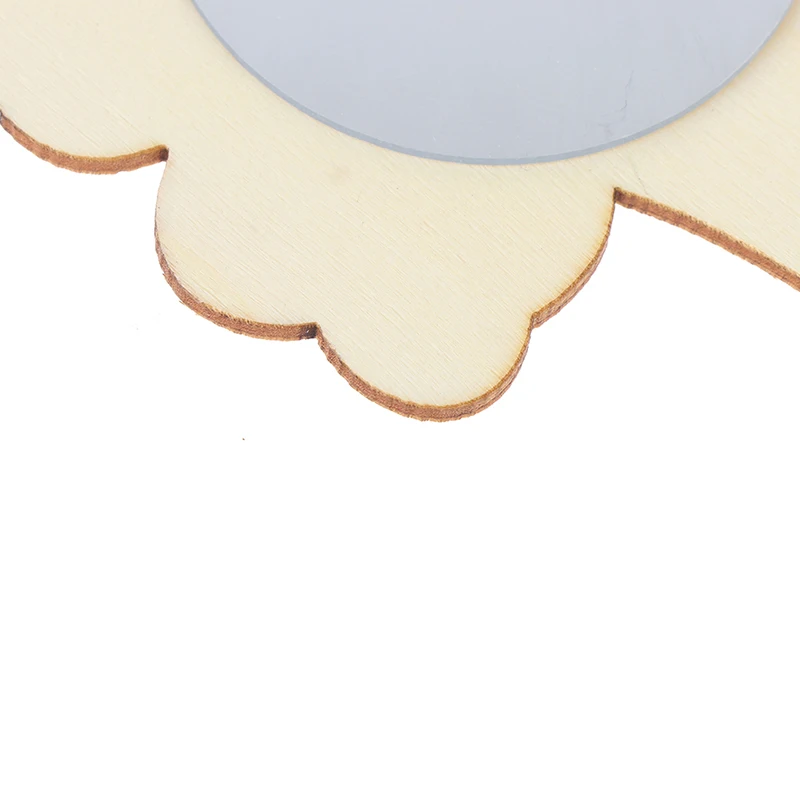

3 Styles 1pc DIY White Wood Mold Mirror Painting Handmade Craft Kids Toys Trinket Material