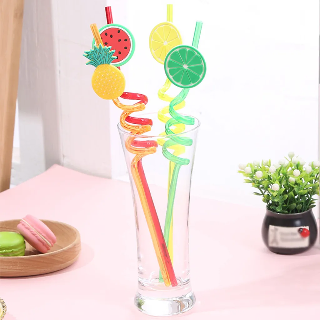 

Straw 4PCS Reusable Straws Smoothie Drinking Straws for Milkshakes Drinks Plastic Straws Drinking Straw rietjes plastic