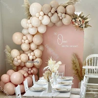 doubled cream peach balloons garland wedding party decoration baby shower birthday decor double apricot ballon arch gold globos