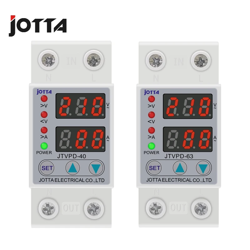 

40A 63A 230V Din Rail Adjustable Over Voltage and Under Voltage Protective Device Protector Relay