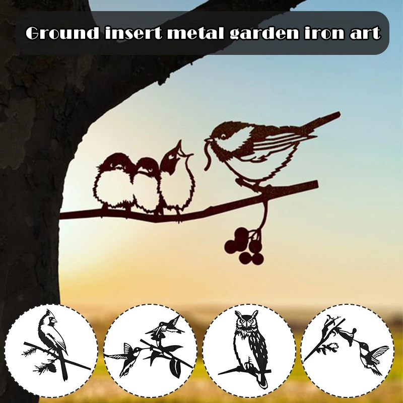 

Hot Sale Metal Birds Yard Decor Weatherproof Outdoor Garden Statue Birds Ornament for Home Lawn Yard & Farmhouse ED889