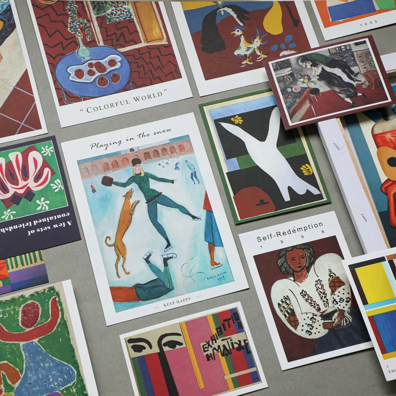 Ins 15 листов художественная ретро картина открытка реквизит для фотосъемки сделай