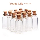 1,5 мл10 мл DIY Wish маленькие бутылки маленькие пустые прозрачные стеклянные бутылки флаконы для праздника свадьбы украшения дома рождественские подарки