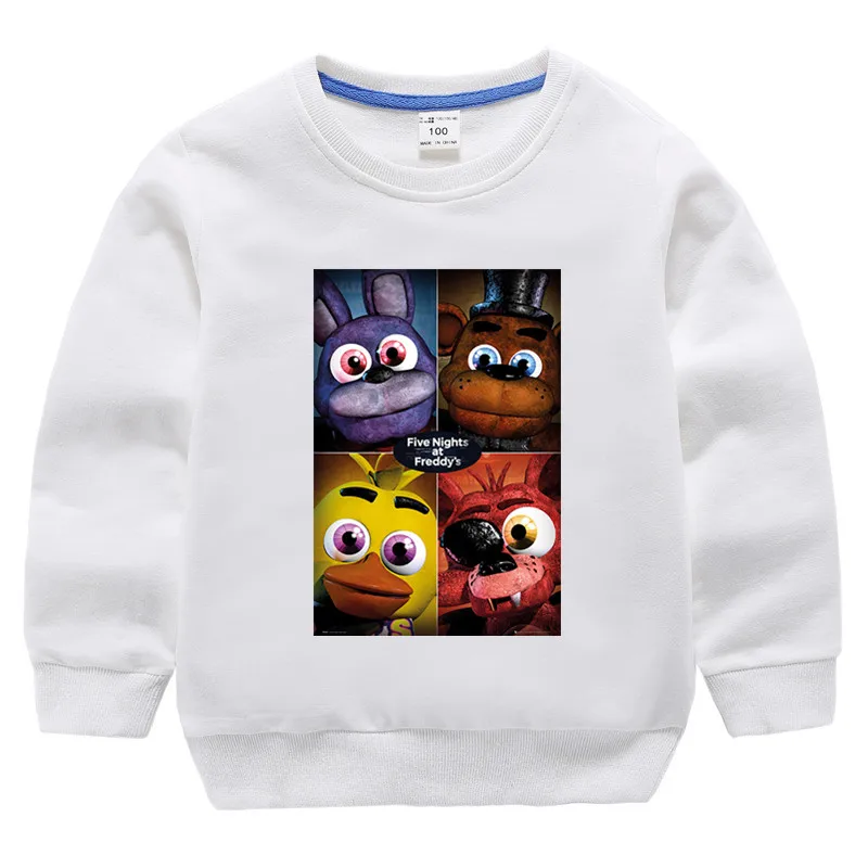 Детские хлопковые толстовки с капюшоном принтом Five Nights At Freddy хлопковый пуловер