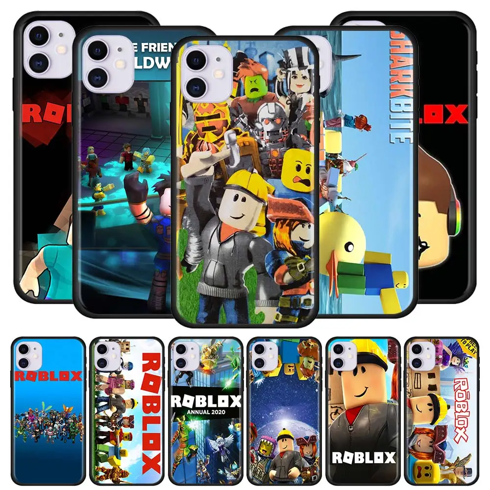 

Phone Case For Apple iPhone 12 Mini 7 11 Pro MAX 8 Plus X XR XS 6 6S SE 2020 Black Soft Back Cover Capa Robloxes Game
