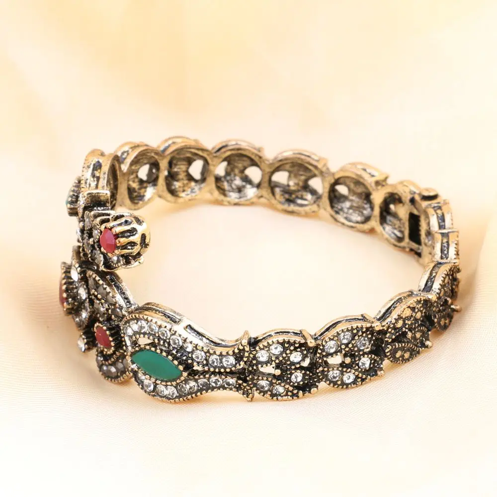 1 шт. новинка винтажные женские браслеты для вечерние античный красный акриловый