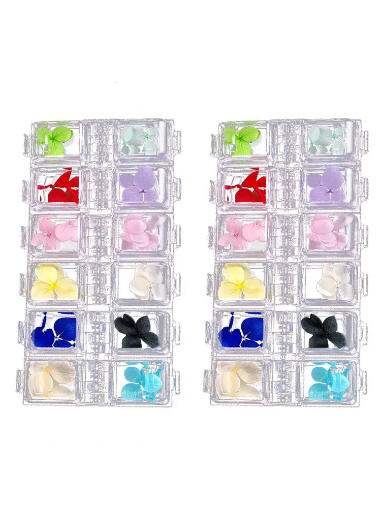 2 коробки микс настоящих цветов украшения для ногтей ювелирные изделия