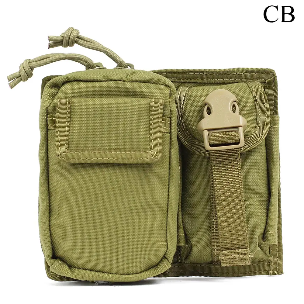 SINAIRSOFT Тактический Molle Чехол поясная сумка водонепроницаемый нейлон многофункциональная повседневная мужская маленькая сумка Мобильный чехол для телефона охотничья сумка - Цвет: CB
