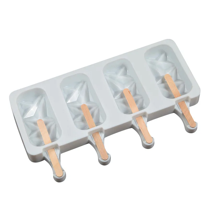 Силиконовые мини-формы для выпечки льда формы крема овальные Формочки с 4