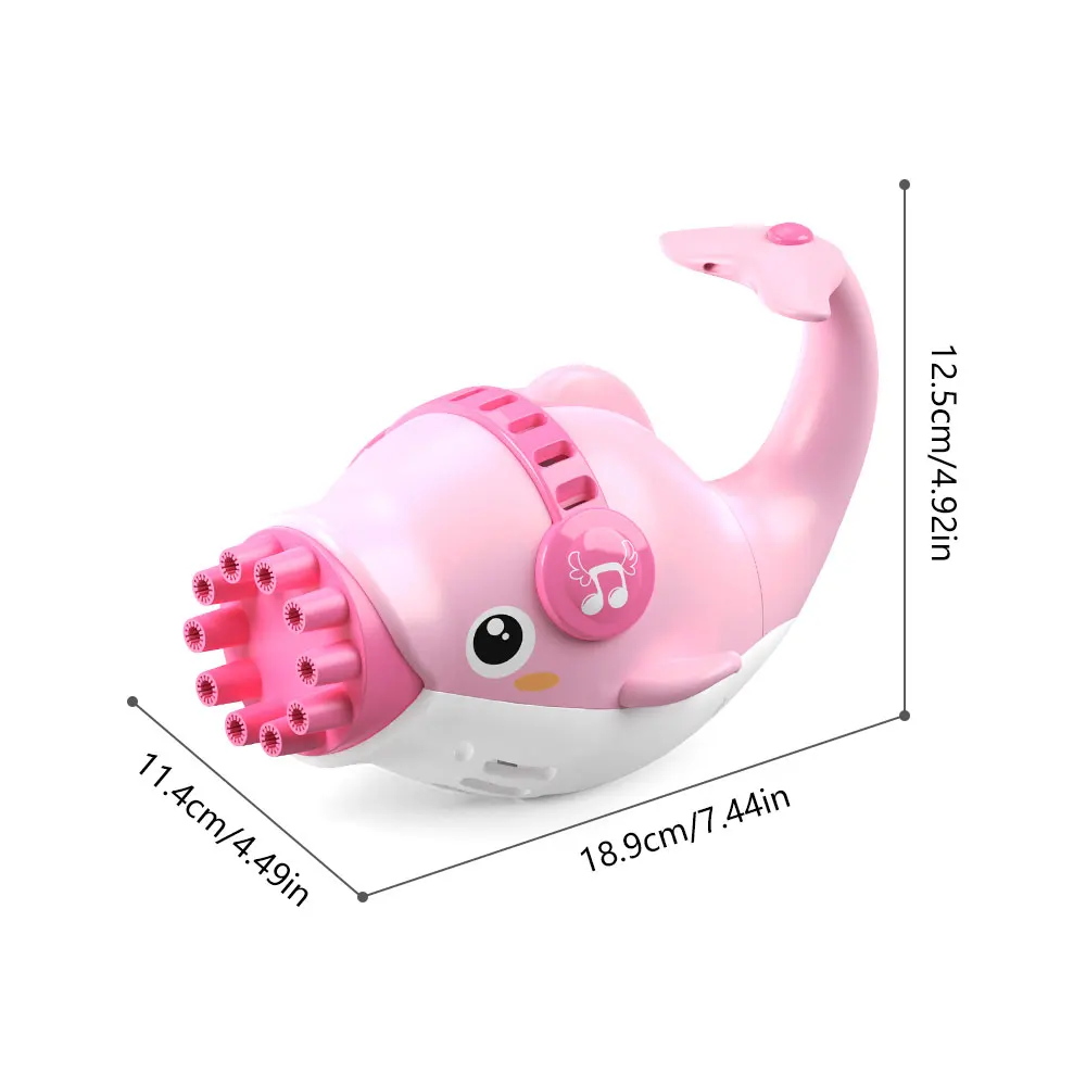 

Dolphin Bubble Gun Rotary Tube Bubble Machine Gun Automatic Bubble Blower 50 Ml Children Blowing Bubble Toys Fidget Toys