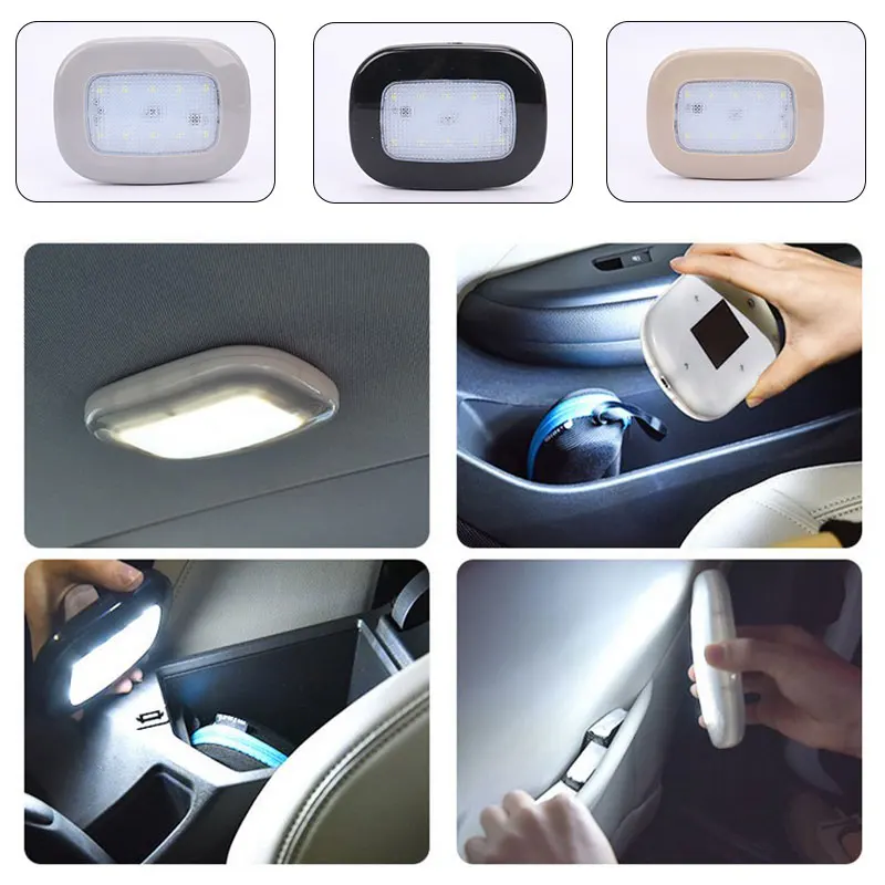 

1pc Universal Night Light Car Interior LED Roof Light Wireless Ceiling Dome Reading Lamp fit Any model