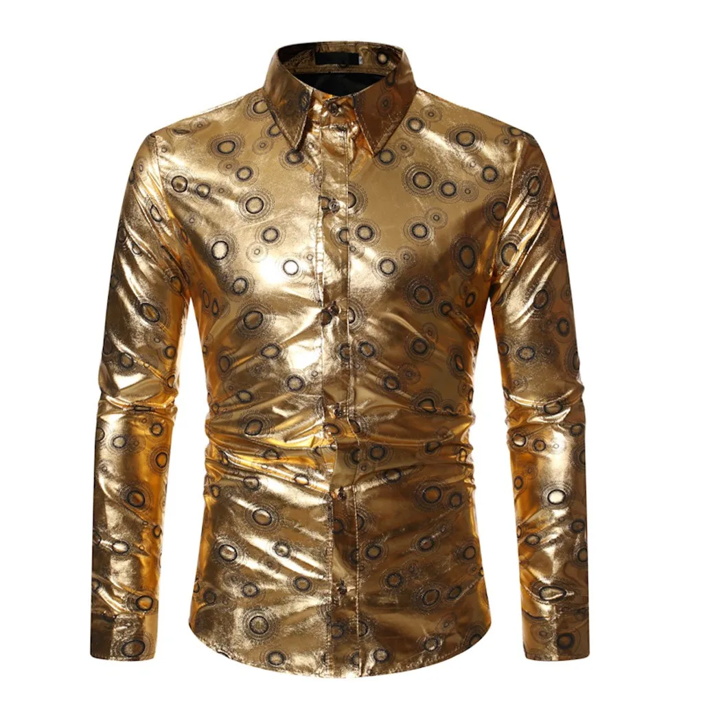 SAGACE роскошная Высококачественная Мужская однобортная рубашка с длинными