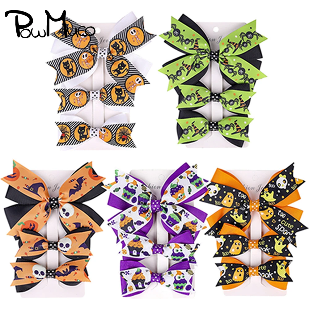 

Powmuco 3 шт./лот модные банты с мультяшным принтом ласточкин хвост зажим для волос для малышей челка заколка для волос сделай сам украшение на Х...