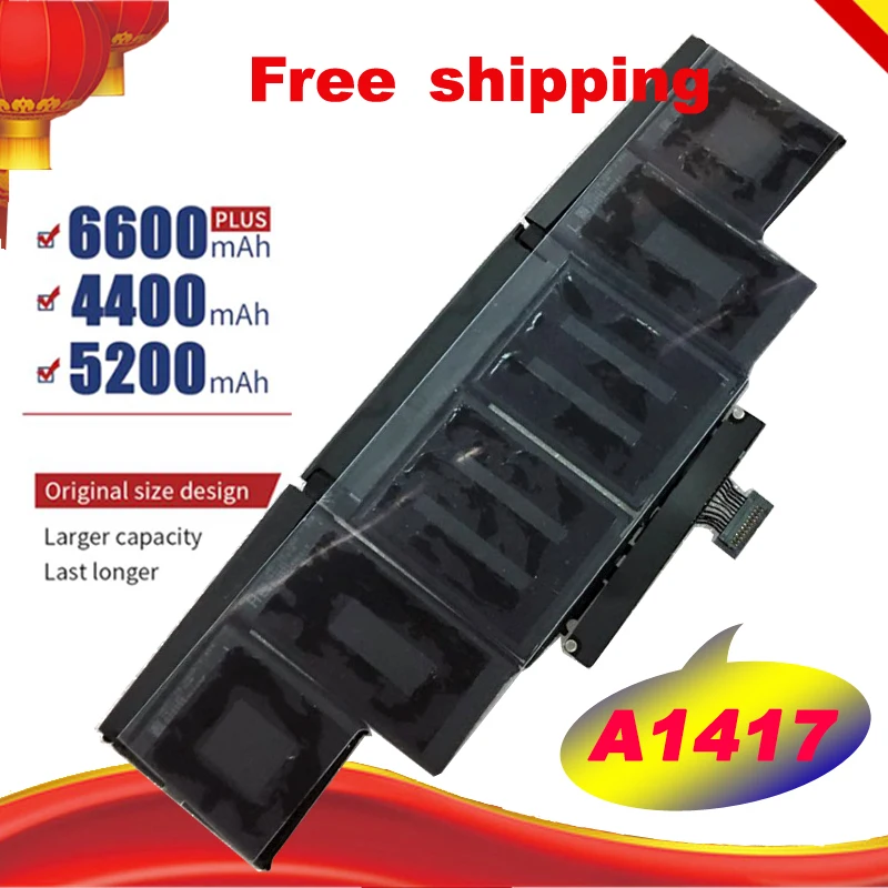 Новый специальный аккумулятор A1417 для Apple MacBook Retina Pro 15 дюймов A1398 ранняя-2013 Версия A1417 Аккумулятор для ноутбука Бесплатная доставка